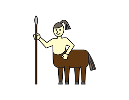 How to draw a centaur. How To Draw An Easy Cartoon Centaur Creature Easy For Kiddos Rainbow Printables