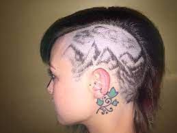 This will help reduce irritation. Mountains Hair Design Side Shaved Into Hairstyle Hair Art Short Hair Half Shaved Hair Hair Designs Shaved Hair Designs Shaved Sides