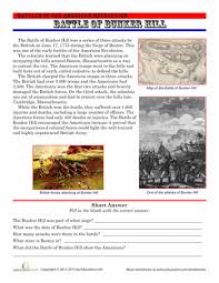 The Battle Of Bunker Hill Worksheet Education Com Battle Of Bunker Hill American History Lessons Bunker Hill