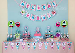 Girly Monster Baby Shower Party Planning Ideas Decorations Supplies Maths Display Classroom Displays Reception Classroom
