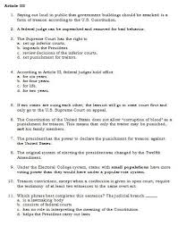 Sample Article Iii Questions From The Full Set Covering The Entire Original Constitution All Seven Articles Constitution Quiz Jobs For Teachers Constitution