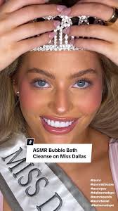 The bubbliest cleanse to remove all the pageant makeup🫧🫧 @presliewatson  #asmrspa #asmrfacial #asmrbubbles #dallasmedspa #missdallas #pageantmakeup