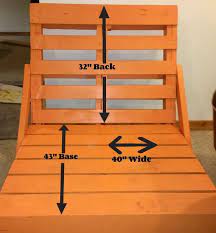To make the slats on the seat of the chair, cut the 1/2 x 5 pieces of wood from the pallet in half. Pallet Lounge Chair Pallet Lounge Lounge Chair Diy Diy Pallet Lounge Chair