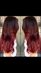 Now the darker brown is at the bottom while the iceberg blonde is on top, making it a very striking and. Brown To Red Ombre Hair Red Ombre Hair Balayage Hair