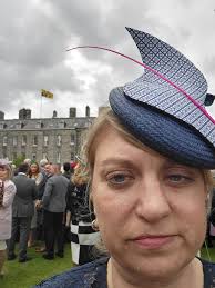 Just a Sanquhar lass in her Sanquhar hat mingling with the King and Queen