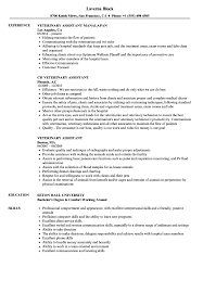 Managing overall office operations, and assisting with vaccines, inoculations, surgery prep, and domestic animal care. Veterinary Assistant Resume Samples Velvet Jobs