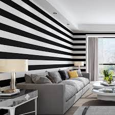 Whether painted or wallpaper, stripes add a powerful decorating punch to bedroom walls. Black And White Striped Wallpaper Room