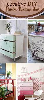 Diy denim paint on antique chest of drawers. Creative Diy Painted Furniture Ideas Hative