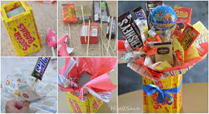 Easy Candy Bouquet Diy By Hip2save Candy Bouquet Candy Bouquet Diy Diy Candy