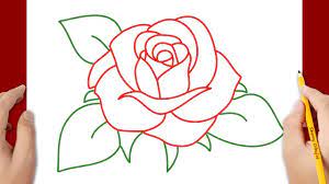 Como Dibujar Una Rosa Youtube
