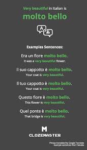 How To Say Very Beautiful In Italian Clozemaster