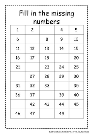 Numbers 1 to 20 by lycetbriones: Fill In The Missing Numbers 1 50 Counting Worksheets For Kindergarten Counting Worksheets Writing Numbers