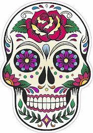 Candy Sugar Skull Day Of The Dead Decal Vinyl Sticker Color 4 Designs 5 Sizes Sugar Skull Artwork Sugar Skull Painting Skull Painting