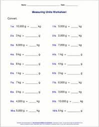 Metric Measuring Units Worksheets Measurement Worksheets Worksheets Metric