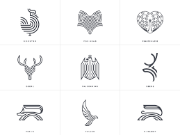 Animal Line Art Logos Pet Logo Design Art Logo Branding Design Logo