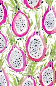 Pitaya Fiya Watercolor Dragonfruit Barbarian By Barbra Ignatiev Bold Colorful Art Watercolor Print Pattern Art Wallpaper Fruit Wallpaper