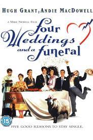 Four Weddings And A Funeral 1994 Romantic Films Romantic Comedy Movies Funny Movies