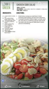Chicken Cobb Salad Lean Eating Lean And Green Meals Medifast Recipes