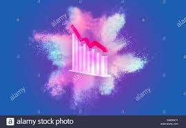 Business Chart Financial Graph Symbol On Abstract Pastel