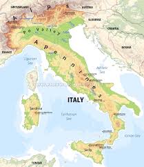 Italy map by googlemaps engine: Italy Physical Map