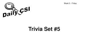 Zuiker for the name and the character was renamed for astronaut gus grissom. Daily Csi Week 5 Monday Wednesday Friday Tuesday Thursday Ppt Download