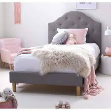The rest of the frame is upholstered in a matching high quality thick leatherette. Mia Single Upholstered Bed Hipkids Hip Kids
