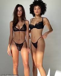 453,000+ vectors, stock photos & psd files. Emily Ratajkowski Poses In Lace Lingerie With A Fellow Model Daily Mail Online