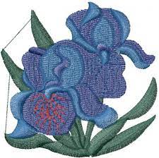 Free Iris Flower Embroidery Design Annthegran Free Machine Embroidery Designs Embroidery Design Download Embroidery Designs