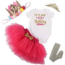 Celebrate your birthday in style! Buy Baby Girl Birthday Outfits Onesie Skirt Tights Crown Headband Online In South Africa B088rl7d8f