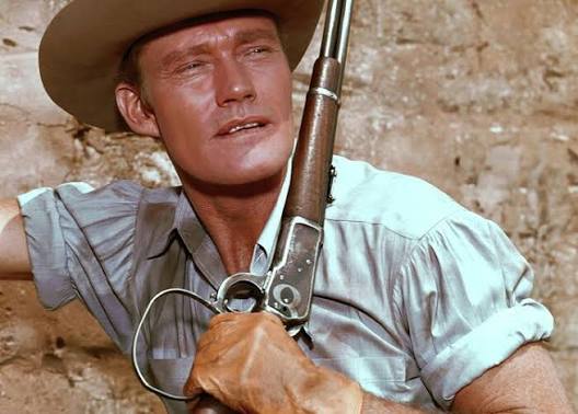 CHUCK CONNORS in THE RIFLEMAN -1958-, directed by JOSEPH H. LEWIS and  ARNOLD LAVEN. Greeting Card by Album