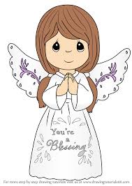 Precious moments drawings in color. Learn How To Draw You Re A Blessing From Precious Moments Precious Moments Step By Step Drawing Tutorials