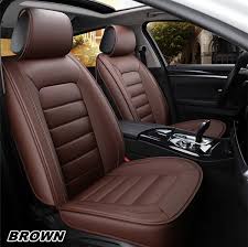 Luxury Leather Car Seat Covers Full Set Seat Cover Cars Universal Fit Grace Lead In 2020 Leather Car Seat Covers Car Seats Leather Car Seats