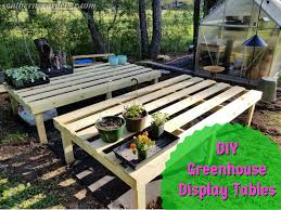 It was after lunchtime when we headed to home depot to get the wood we would need for the tables, along with deck screws. Diy Greenhouse Tables