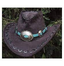 Turquoise Leather Hat Band Western Concho Hat Band Cowboy Etsy Leather Hat Bands Turquoise Leather Leather
