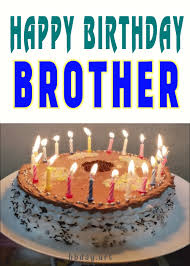 Chocolate birthday cake burning candles gif. Happy Birthday Brother Gif