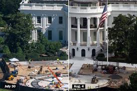 Trump orders changes to new helipad after weeks of around-the-clock work