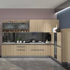 Pvc kitchen cabinet door base material melamine mdf board with e1/e2 glue opening style rolling,swing thickness 16mm,18mm mdf or just as your requirement surface treatment pvc foil and melamine mdf surface type high glossy,light,wood grain,matt back pvc or melamine moq 1. Modern Melamine Kitchen Cabinet Sets Design With Glass Kitchen Cabinet Door