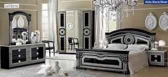 You can use this black and silver bedroom furniture images for personal use only. Esf Furniture Aida 4 Piece Panel Bedroom Set In Black W Silver