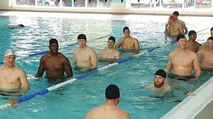 Super League and England Knights rugby league stars try a dip in ...