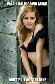 In @melatw's video, a smiling photo of chalamet tells her to finish her homework, to which she replies, whoa! Woah Calm Down Jamal Don T Pull Out The Nine Sassy Emma Watson Make A Meme