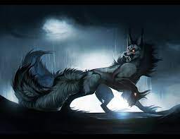 Pin By Zamorak Soul On Werewolves Canine Art Shadow Wolf Anime Wolf
