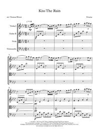 High quality piano sheet music for kiss the rain by yiruma. Kiss The Rain Yiruma String Quartet Trio Duo Or Solo Violin By Yiruma Digital Sheet Music For Score Set Of Parts Download Print H0 577809 Sc001281022 Sheet Music Plus
