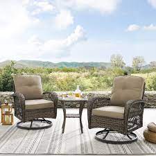 Hanwell Wicker Rattan 2 Person Seating Group With Cushions In 2021 Outdoor Rocking Chairs Patio Furniture Deals Seating Groups