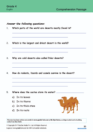 Printable english grammar exercises with answers (pdf worksheets to download). Comprehension Passage For Grade 4 Class 4 Ib Cbse Icse