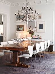 Dining Room Decor Ideas Vintage Rug Solid Wood Table White Chairs Interior Carpets Vintage Dining Room Decor Modern Dining Dining Room Inspiration