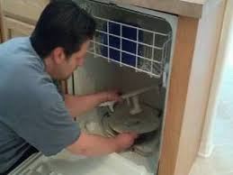 fixing a slow draining dishwasher is