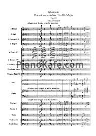 Noty P Chajkovskij Koncert Dlya Fortepiano Orkestrom 1 Op 23 Partitura Noty Dlya Orkestra Pianokafe