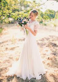 This fresh and elegant garden wedding (sans wedding) is filled with stylish ideas for the spring bride and her we as a team have spent hours on the discussion about all wedding details. A Line Chiffon Lace Beach Modest Wedding Dress 2020 Short Sleeves V Neck Simple Spring Garden Wedding Party Informal Bridal Gown Wedding Dresses Aliexpress
