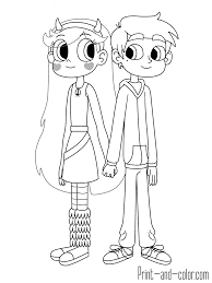 Star Butterfly And Marco Diaz Butterfly Coloring Page Cute Coloring Pages Coloring Pages