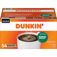 Fun in a big box. Dunkin Donuts Decaf Coffee K Cups Medium Roast 54 Ct Sam S Club
